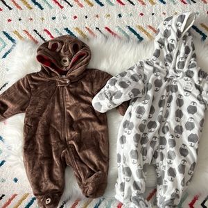Just One You by Carter’s: Fleece Footed Jumpsuit Pram (set of 2)